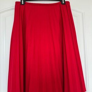 Red Midi Skirt By Calvin Klein, size 4